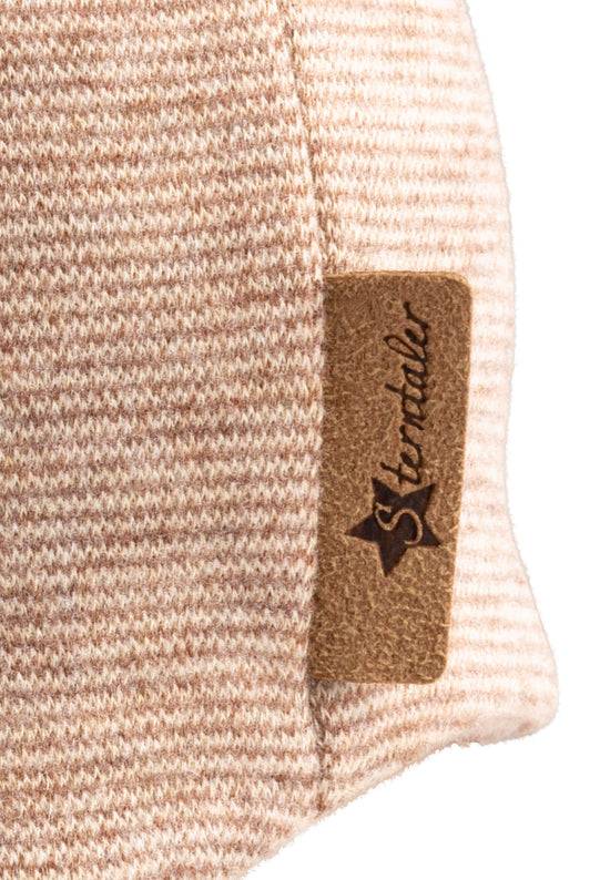 Sterntaler Beanie in Melangeoptik-Optik mit Bindeband, gefüttert Kauf eins, bekomm eins gratis