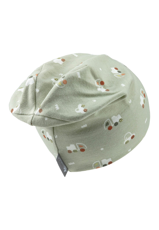 Sterntaler Beanie aus Sweat bedruckt mit Auto-Motiv Outlet
