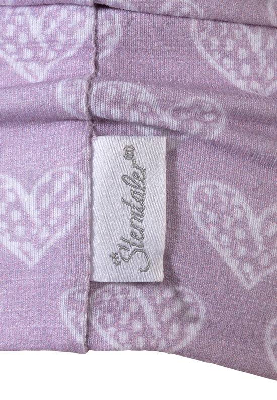 Sterntaler Beanie bedruckt mit Herzen in flieder Hotsell