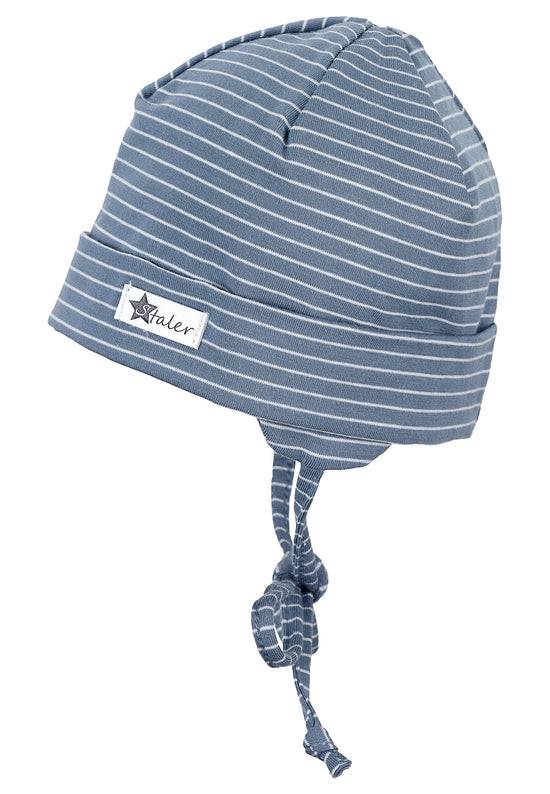 Sterntaler OCS Beanie aus Ringeljersey in Samtblau und Rosa Schlussverkauf