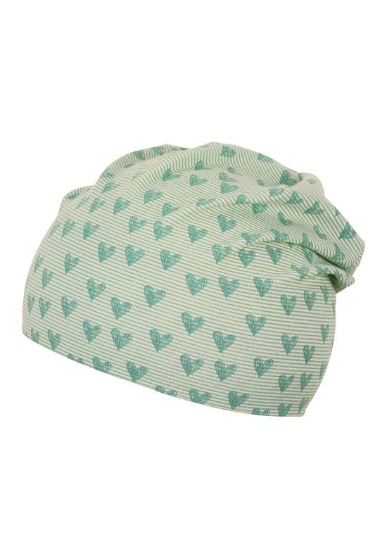 Sterntaler Slouch-Beanie mit Herzen Print aus Jersey Limitierter Zeitrabatt