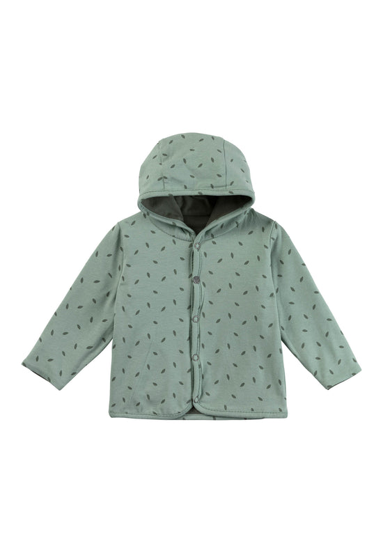 Sterntaler Wendejacke aus Baumwolljersey mit Blätterdruck Räumungsverkauf