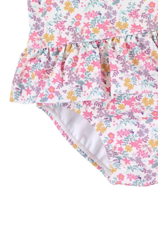 Sterntaler Kinder Badeanzug bedruckt mit Blumen in ecru Riesige Rabatte