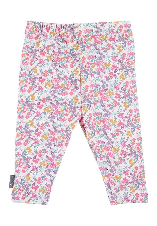 Sterntaler Leggings bedruckt mit Blumen in ecru Black Friday Preise