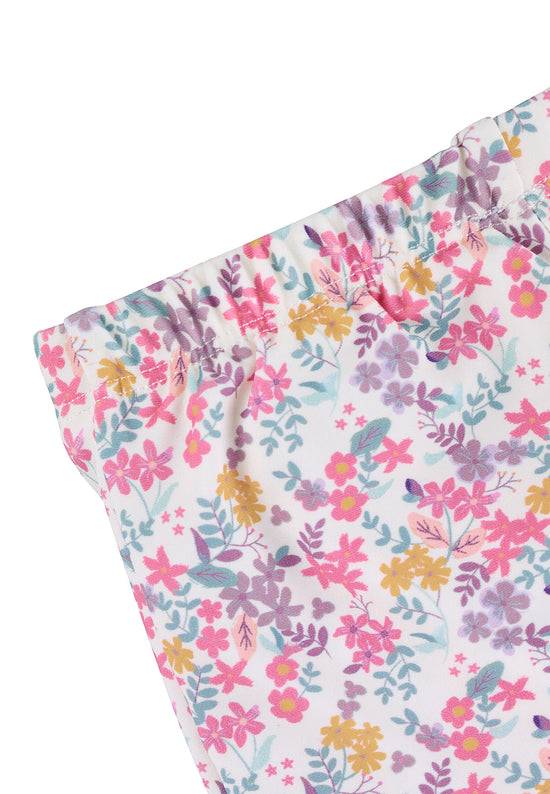 Sterntaler Leggings bedruckt mit Blumen in ecru Black Friday Preise
