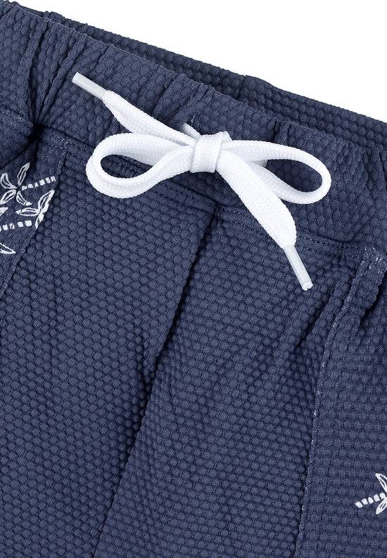 Sterntaler Kinder Badeshorts bedruckt mit Palmen in blau zollfrei