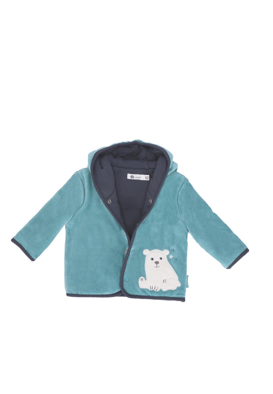 Sterntaler Kapuzen-Jacke aus Nicki, Motiv Eisbär Elia, Türkis Rabatte dieses Monats