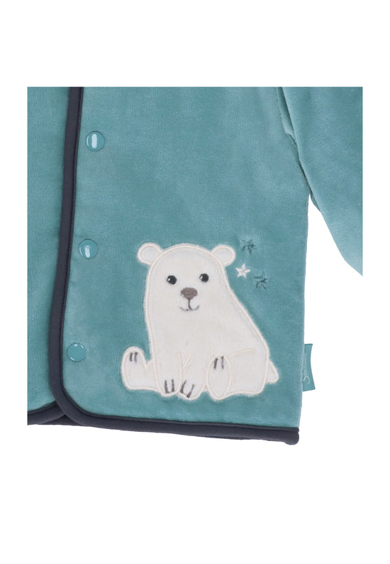 Sterntaler Kapuzen-Jacke aus Nicki, Motiv Eisbär Elia, Türkis Rabatte dieses Monats