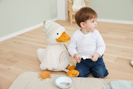Sterntaler Kuscheltier Ente Edda in cremeweiß, Sternchen Zeitlich begrenztes Angebot