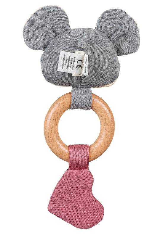 Sterntaler GOTS Strick-Spielfigur Maus, Holz-Greifring Buche Super Sparpreis
