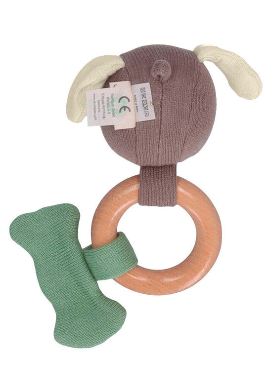 Sterntaler GOTS Baby Strick Spielfigur Hund m. Holz Greifring Begrenzte Freigabe