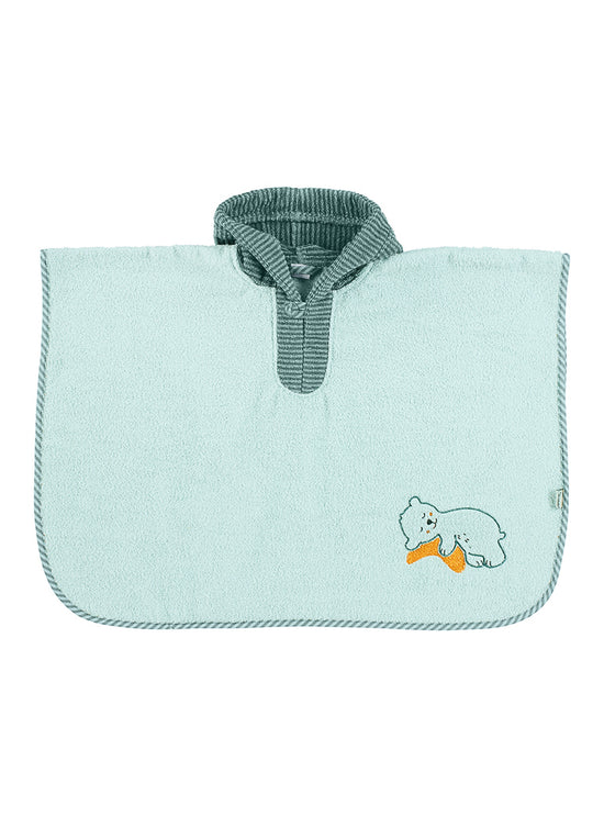 Sterntaler Poncho Bär Ben aus Frottee in Mittelgrün, 70x50cm 50% Rabatt mit kostenlosem Versand