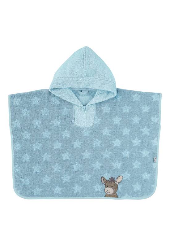 Sterntaler Poncho Esel Emmi aus Frottee in Hellblau, 70x50cm Clearance-Verkauf