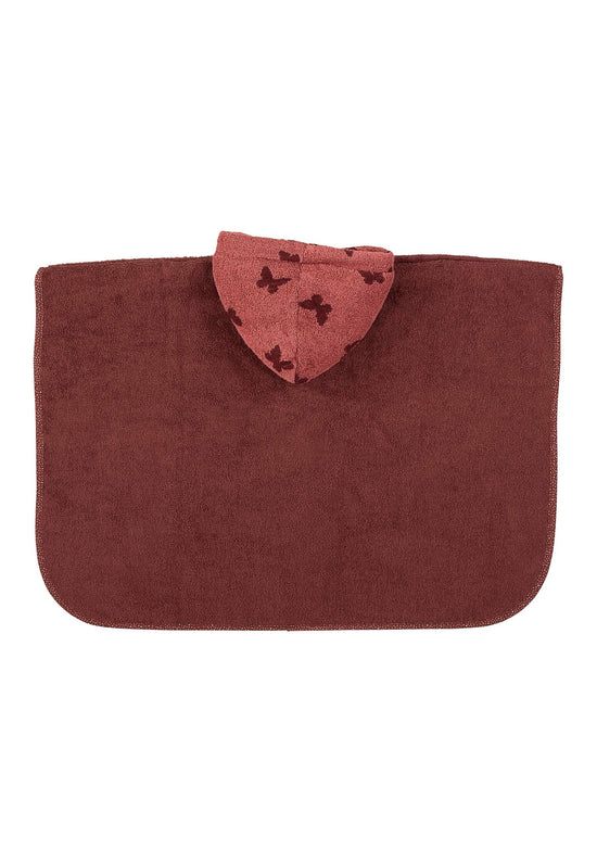 Sterntaler Poncho Esel Emmily mit Stickmotiv in Dunkelrot Kostenloser Versand international