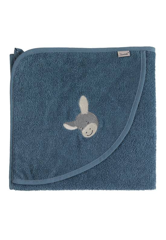 Sterntaler GOTS Badetuch 100x100 Esel Emmi in Blaugrau Im Verkauf