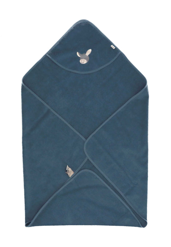Sterntaler GOTS Badetuch 100x100 Esel Emmi in Blaugrau Im Verkauf
