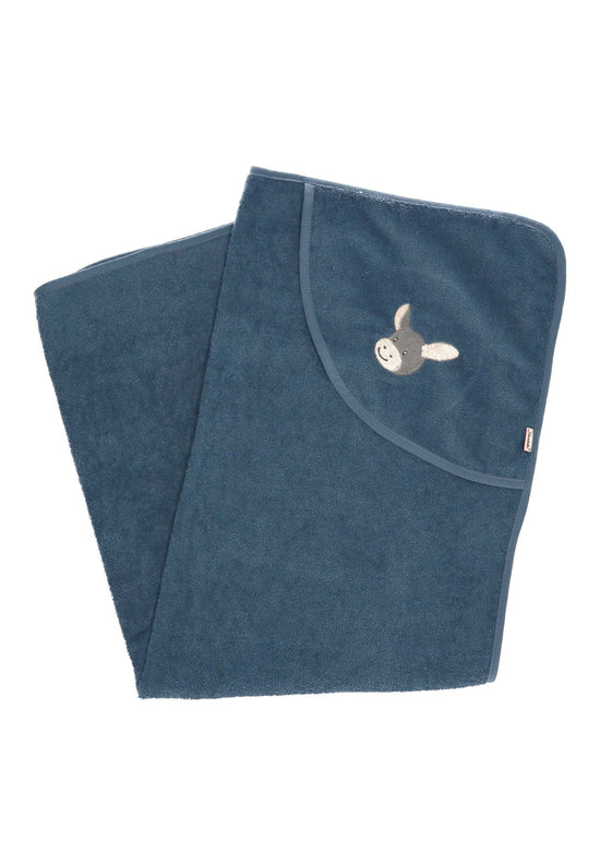 Sterntaler GOTS Badetuch 100x100 Esel Emmi in Blaugrau Im Verkauf