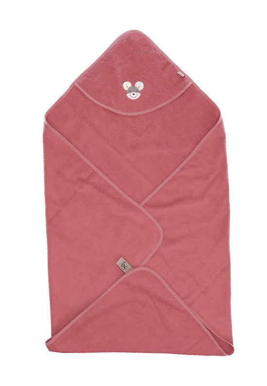 Sterntaler GOTS Badetuch 100x100 Maus Mabel aus Frottee, Rosa zollfrei