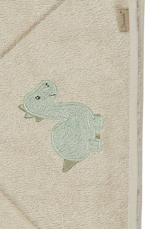 Sterntaler Kapuzenbadetuch Dino Rexi in beige, 100x70cm Online