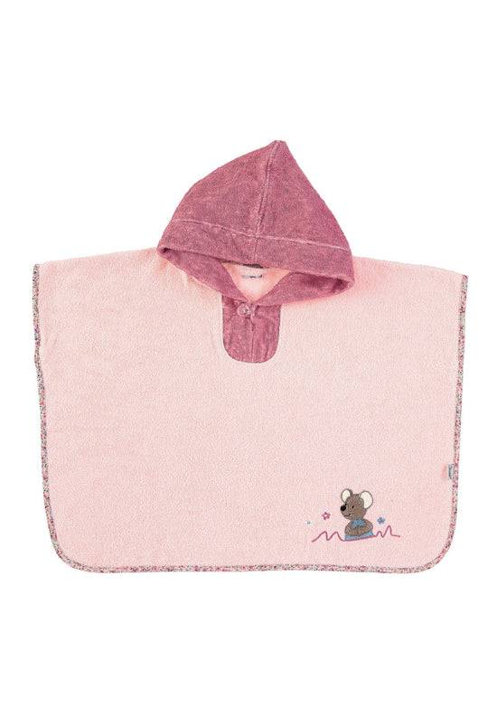 Sterntaler Poncho Maus Mabel aus Frottee in Zartrosa, 70x50cm Fabrikverkauf