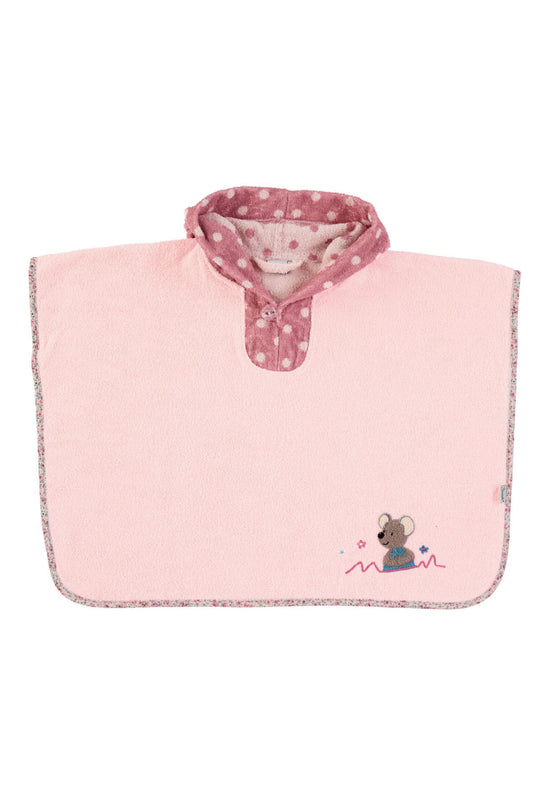 Sterntaler Poncho Maus Mabel aus Frottee in Zartrosa, 70x50cm Fabrikverkauf