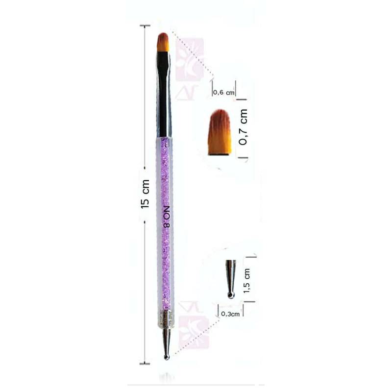 Sun Garden Nails Spot Swirl Dotting Tool & Gelpinsel aus Rotmarderhaar - Rounded 2in1 Im Verkauf