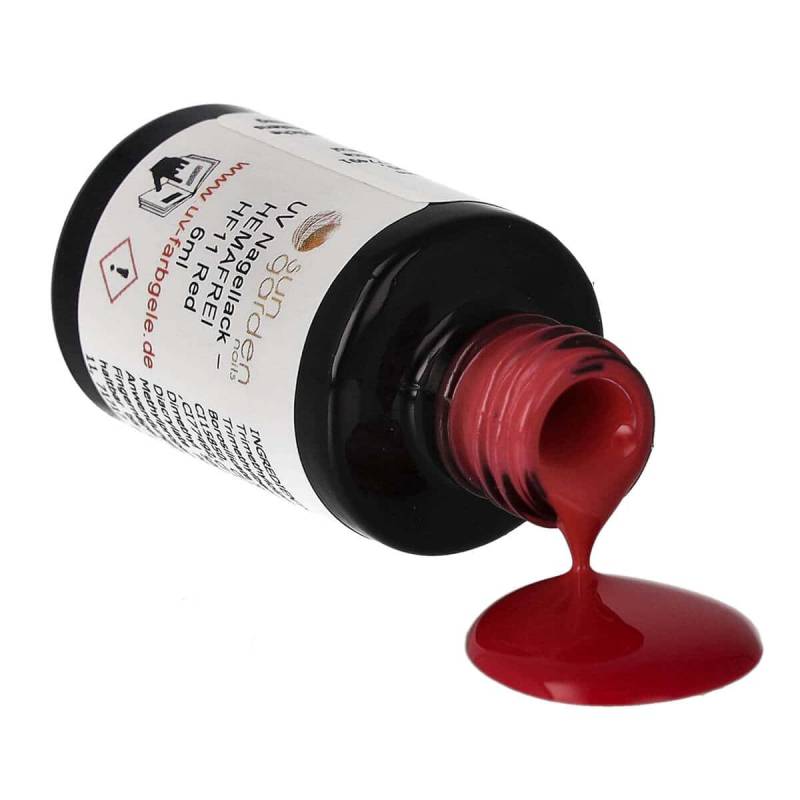 Sun Garden Nails UV Nagellack 6ml - HEMA-FREI - Rot Töne Letzte 3 Tage