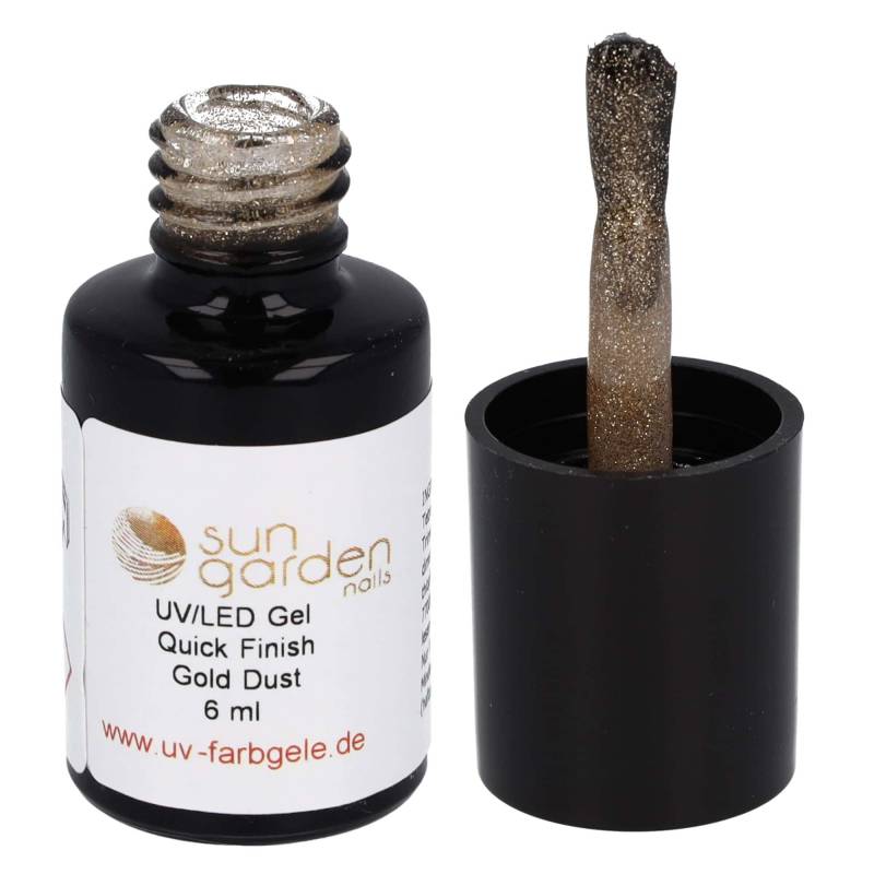 Sun Garden Nails 6ml UV Gel Quick Finish Pinselflasche - Gold Dust Letzter Tag