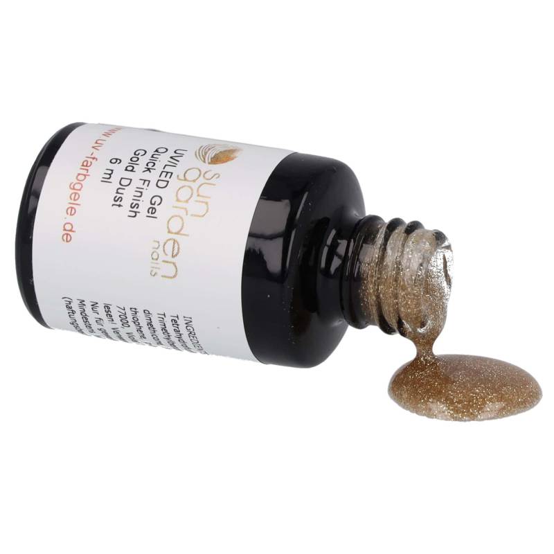Sun Garden Nails 6ml UV Gel Quick Finish Pinselflasche - Gold Dust Letzter Tag