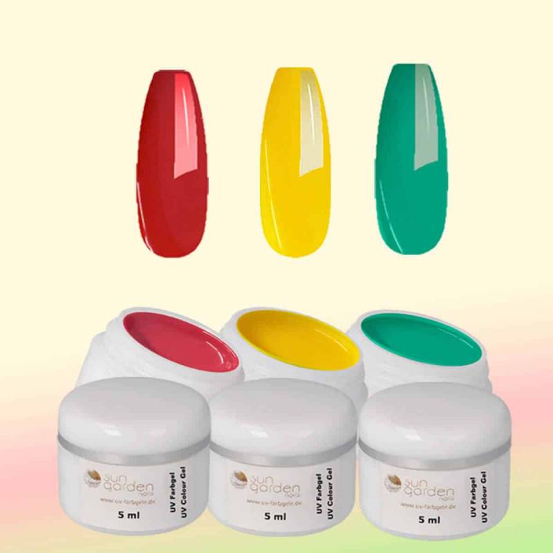 Sun Garden Nails UV Gel Starterset - FARBGELE - Nagelstudio Set Super Rabatt