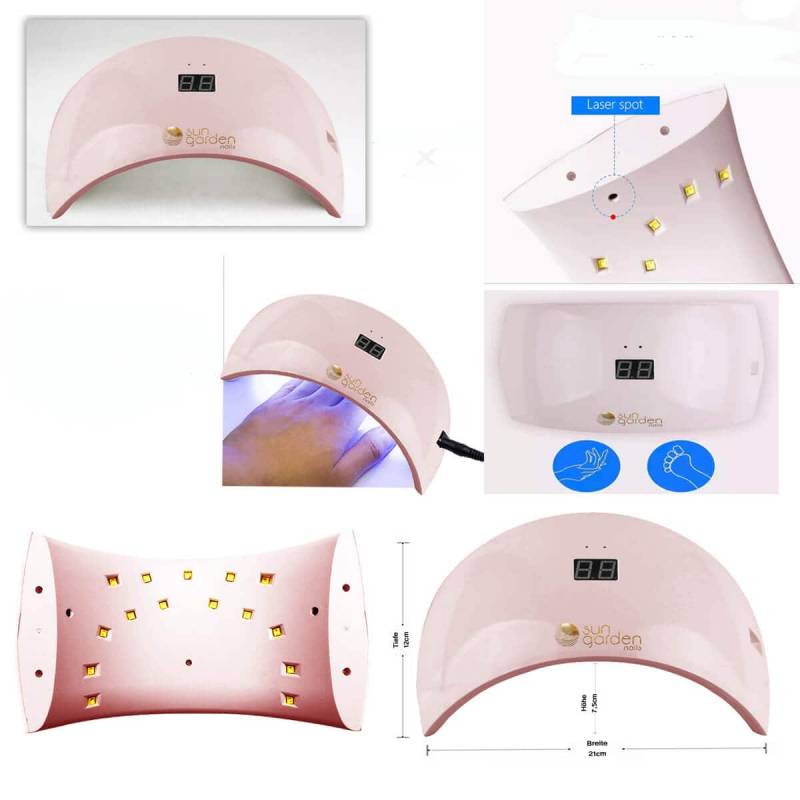 Sun Garden Nails UV Nagellack Gel Set + UV GERÄT Sun9s - Rosa 2025