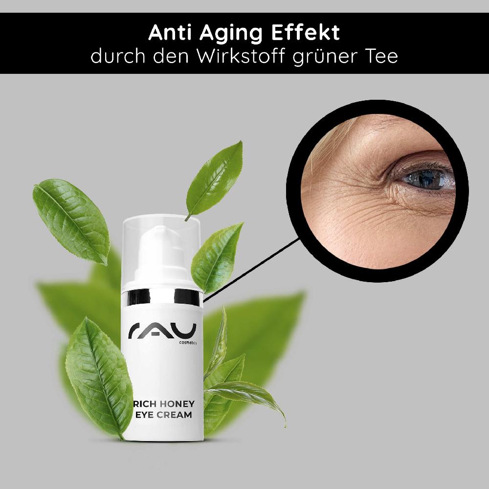 Rau Cosmetics Rich Honey Eye Cream 15 ml Reichhaltige Augencreme Clearance-Verkauf