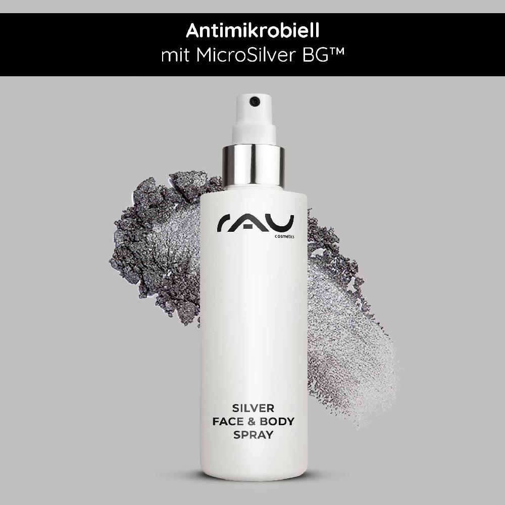 Rau Cosmetics Silver Face & Body Spray 200 ml mit Panthenol & Microsilber Fabrikladen