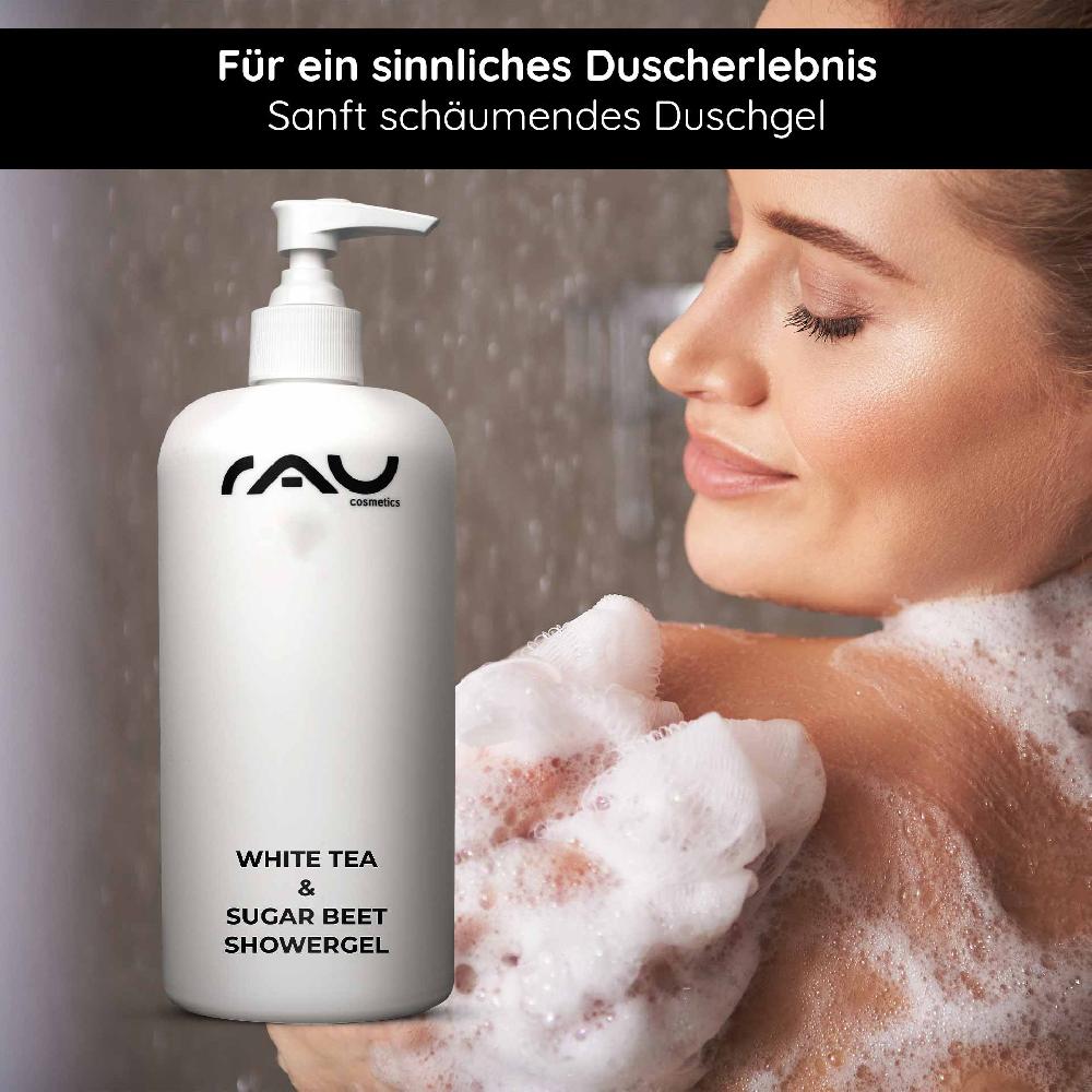 Rau Cosmetics White Tea & Sugar Beet Showergel 500 ml Duschgel Im Verkauf