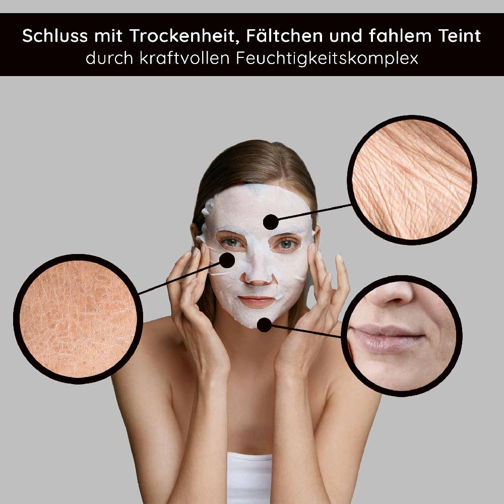Rau Cosmetics Collagen & Hyaluronic Acid Mask Vliesmaske - 10er Pack Flash Sale