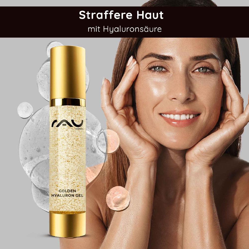 Rau Cosmetics Golden Hyaluron Gel 50 ml Anti-Aging-Gel mit 23kt Gold Online Shopping