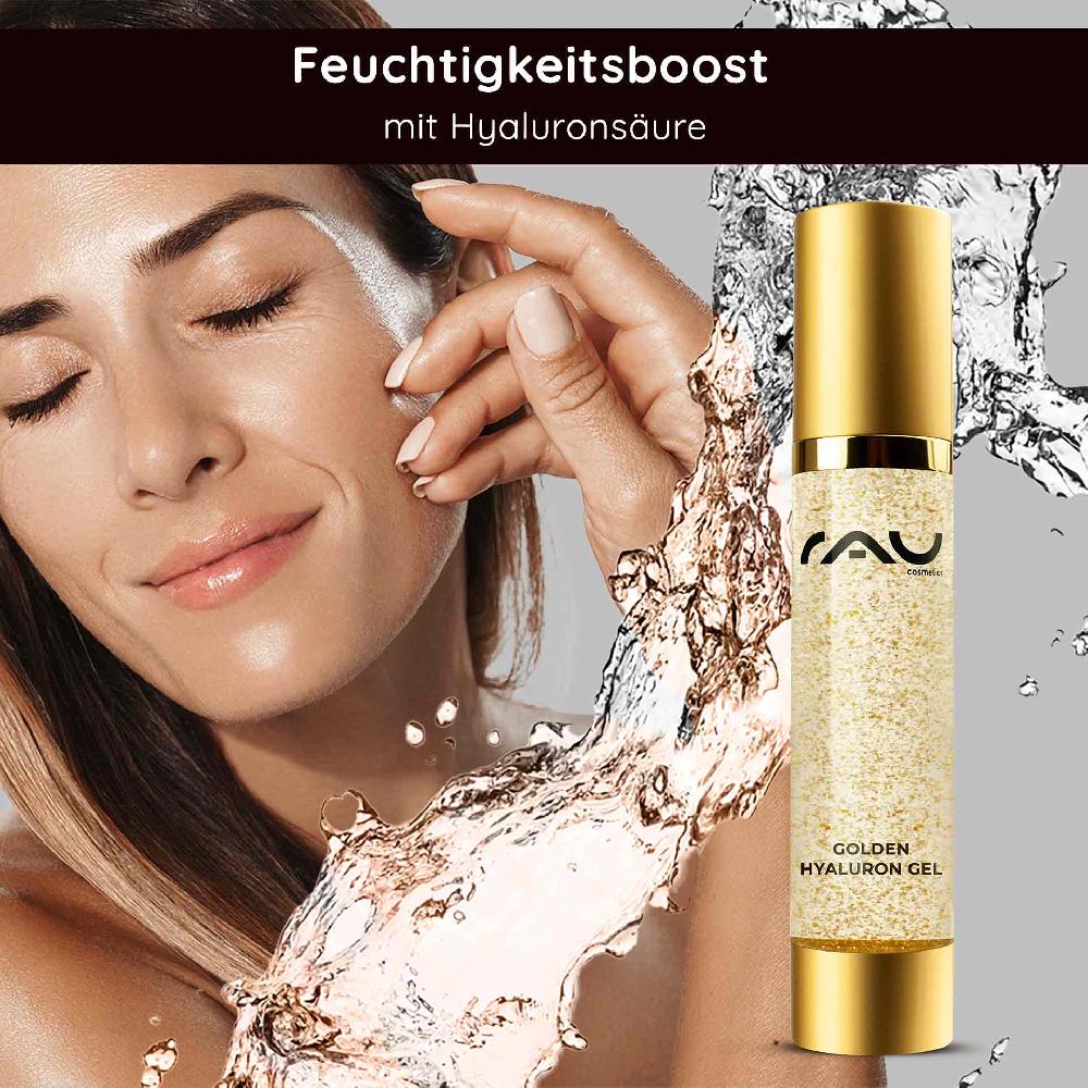 Rau Cosmetics Golden Hyaluron Gel 50 ml Anti-Aging-Gel mit 23kt Gold Online Shopping