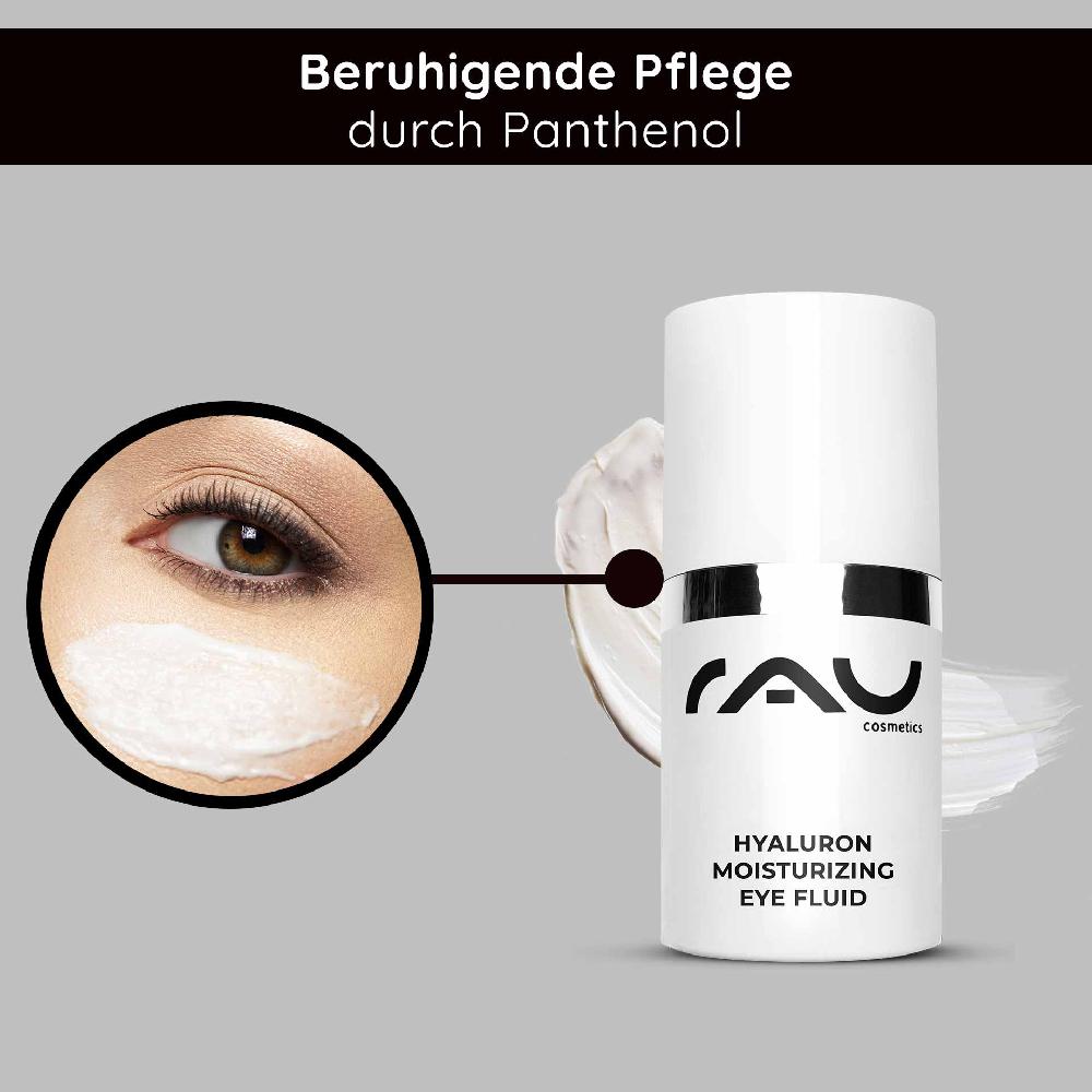 Rau Cosmetics Hyaluron Moisturizing Eye Fluid 15 ml Feuchtigkeitsgel ideal bei trockener Haut Cyber Monday