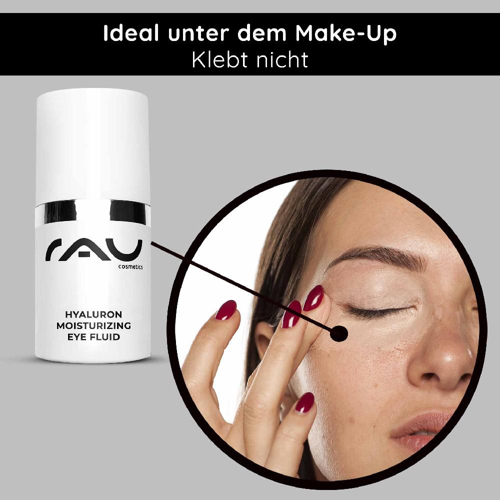 Rau Cosmetics Hyaluron Moisturizing Eye Fluid 15 ml Feuchtigkeitsgel ideal bei trockener Haut Cyber Monday