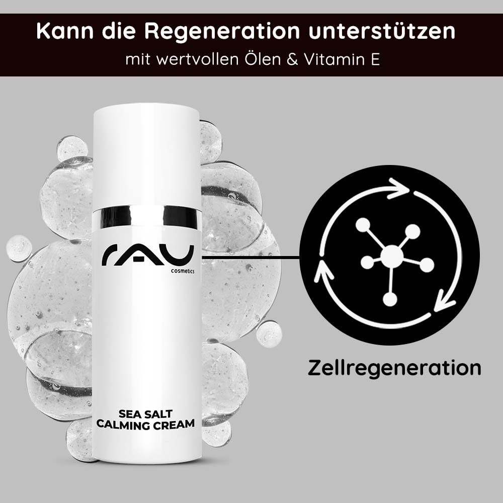 Rau Cosmetics Sea Salt Calming Cream 50 ml Gesichtscreme mit Meersalz bei unreiner Haut Valentinstagsangebot