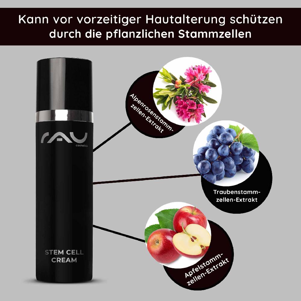 Rau Cosmetics Stem Cell Cream 50 ml Stammzellen Anti Aging Creme für trockene reife Haut Exklusive Angebote