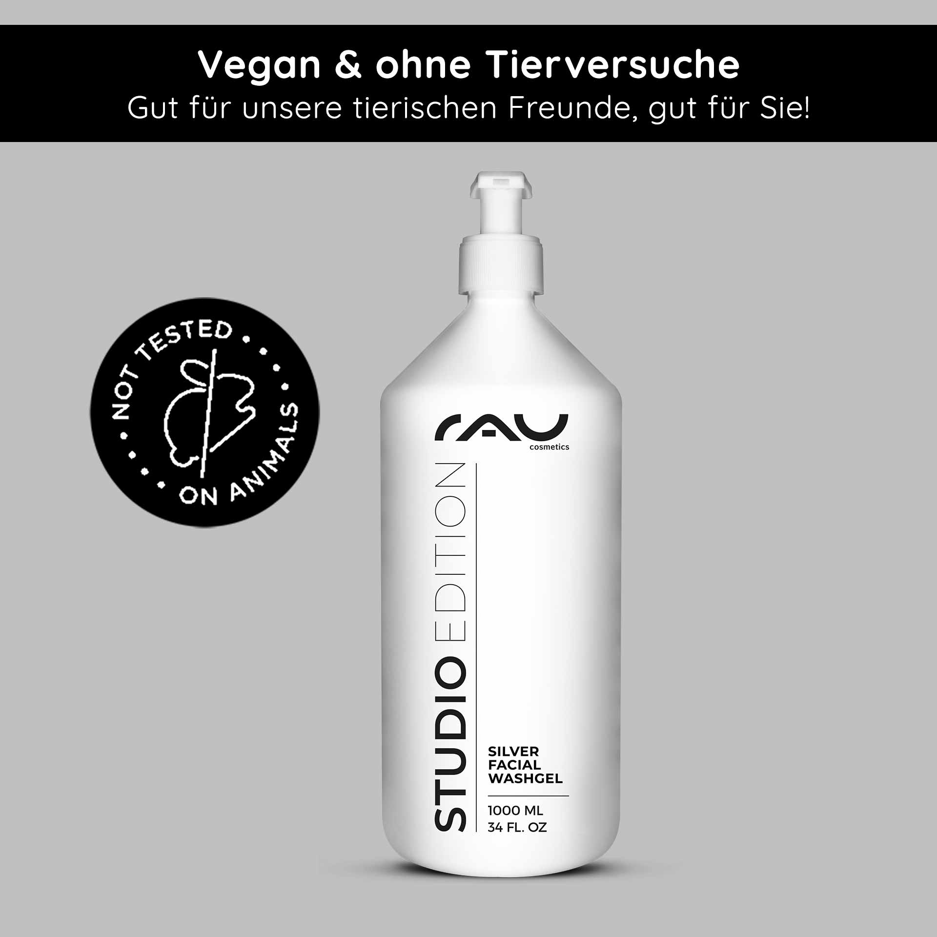 Rau Cosmetics Silver Facial Washgel 1000 ml Microsilber Waschgel Große Rabatte