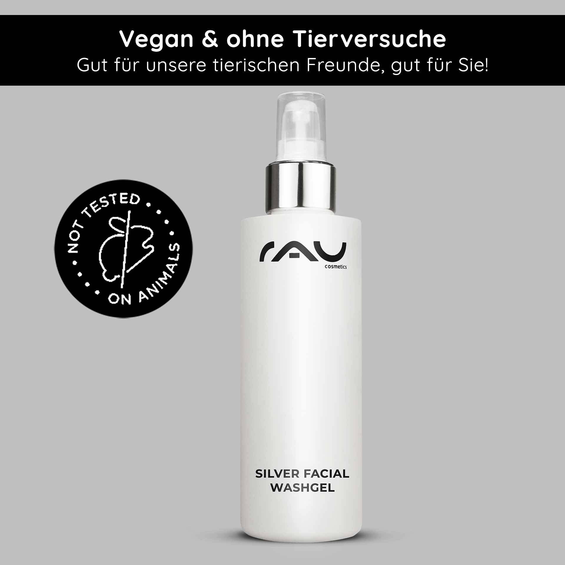 Rau Cosmetics Silver Facial Washgel 200 ml Microsilber Reiniger Neuheiten