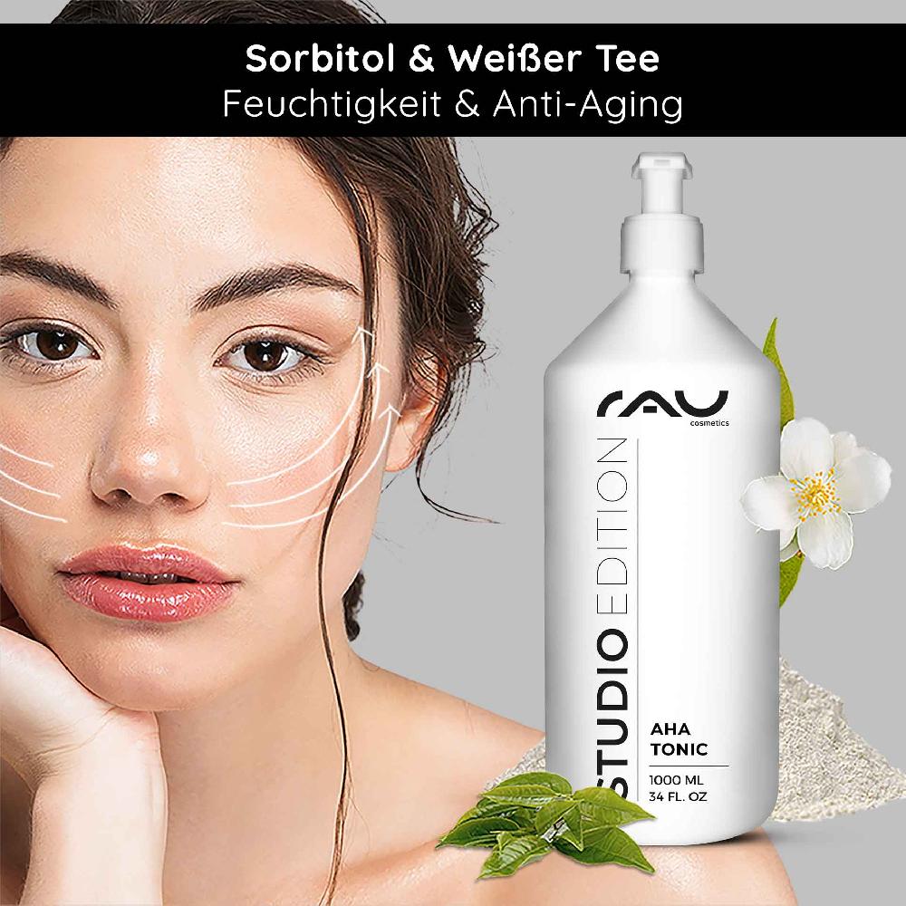 Rau Cosmetics AHA Tonic 1000 ml mildes Anti Aging Fruchtsäure Tonic Räumungsverkauf