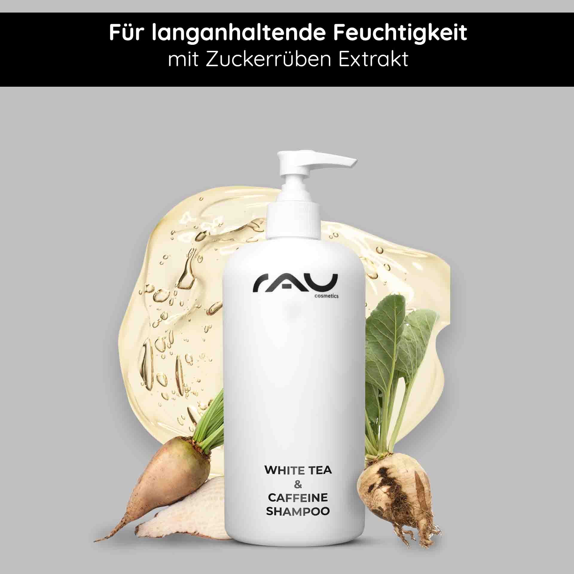 Rau Cosmetics White Tea & Caffeine Hair Shampoo 500 ml Tägliche Deals