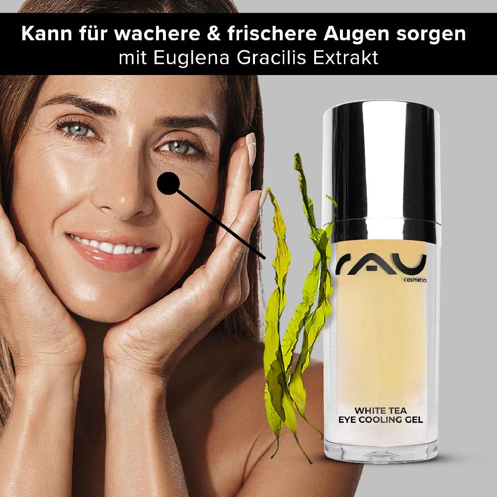 Rau Cosmetics White Tea Eye Cooling Gel 30 ml Anti-Aging Augenpflege VIP-Rabatte