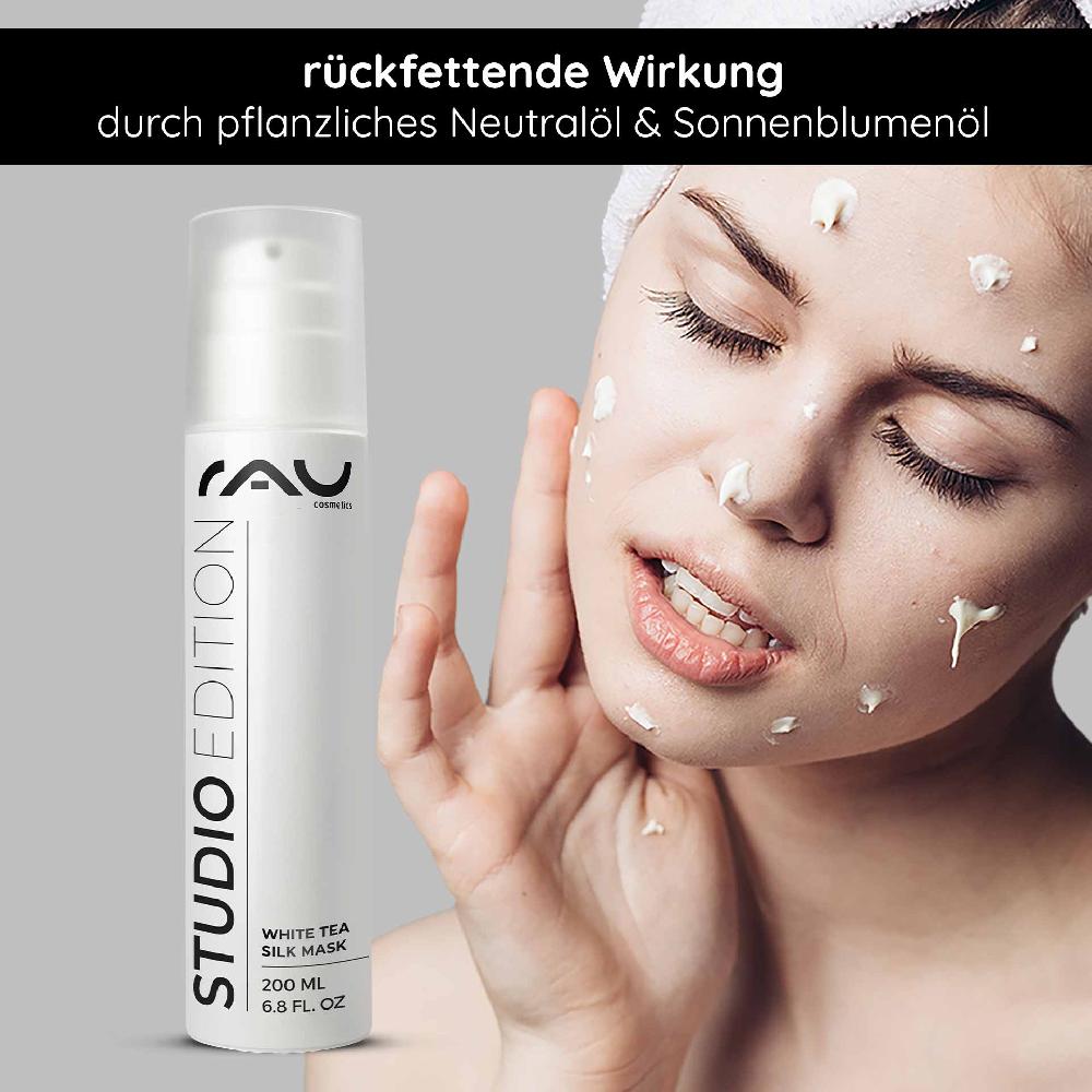 Rau Cosmetics White Tea Silk Mask 200 ml Reichhaltige Creme & Maske Tiefpreis