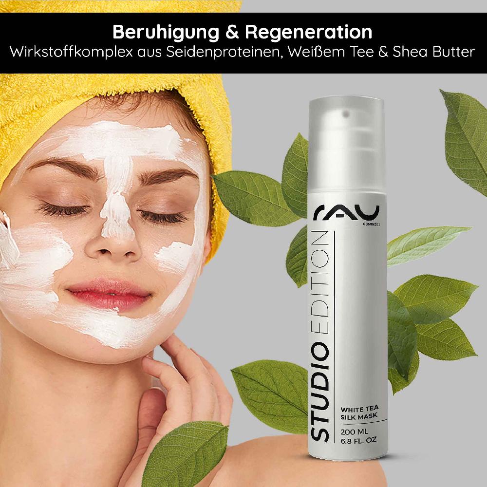 Rau Cosmetics White Tea Silk Mask 200 ml Reichhaltige Creme & Maske Tiefpreis