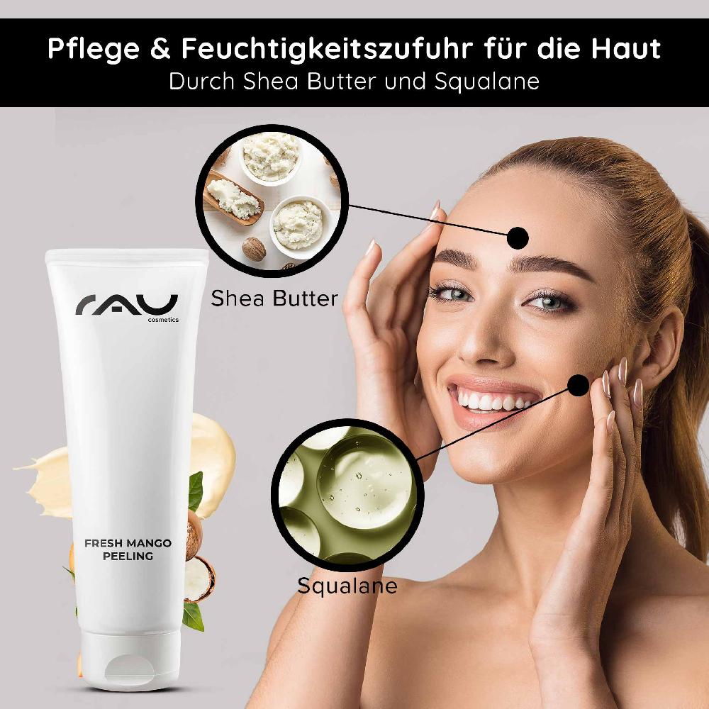 Rau Cosmetics Fresh Mango Peeling 75 ml Enzymepeeling mit Mangoduft für feine Poren Nur noch ein Tag übrig
