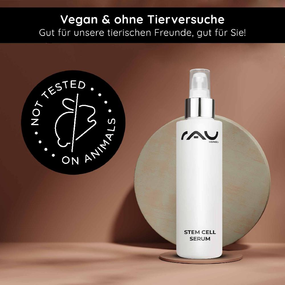 Rau Cosmetics Stem Cell Serum 100 ml Anti-Aging Stammzellen Serum für reife & trockene Haut Riesige Rabatte